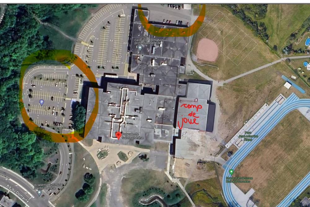 Carte du stationnement, polyvalente Ste-Thérèse