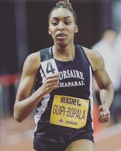 Gloriana aux championnats canadiens d'athlétisme en salle 2016 (photo Yves Longpré)